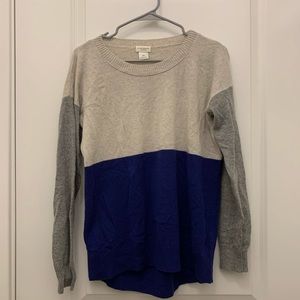 Club Monaco color block cashmere sweater